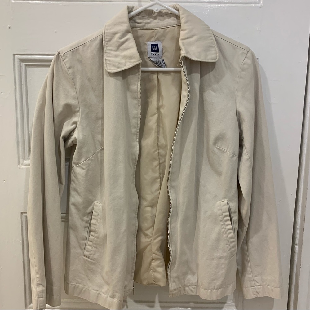 Gap cream bomber jacket